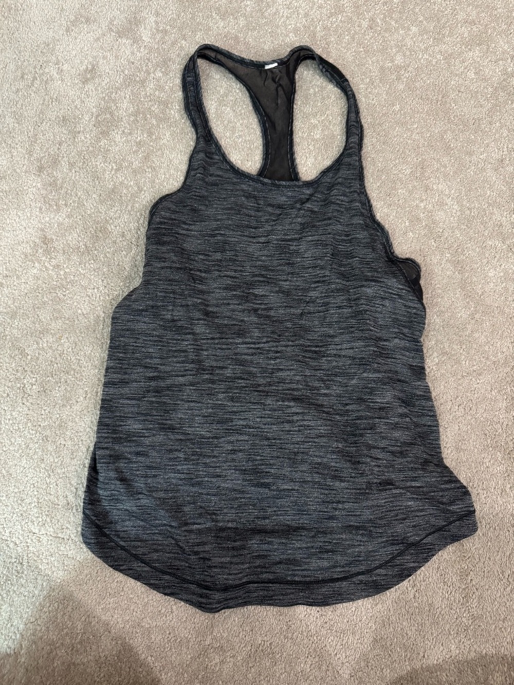 lululemon athletica Black Heather Racerback Tank